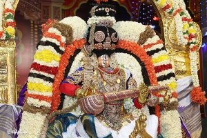 Celebrations హంస వాహనంపై సరస్వతీ అలంకారంలో శ్రీ మలయప్పస్వామి